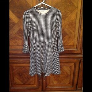 Kate Spade houndstooth long sleeve dress.